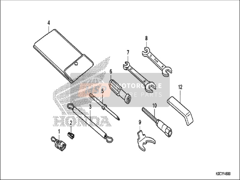 89219KSVJ00, Schluesselhebel, Honda, 2